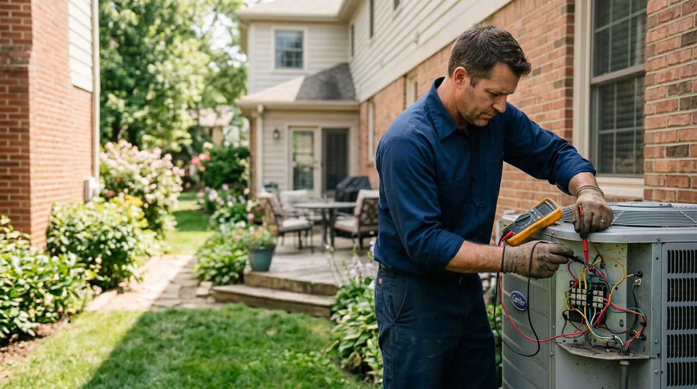 HVAC technician working near Sterling, ND